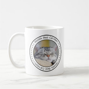 Taza De Café Mejor Mamá de Gatos del Mundo Clásico Foto persona