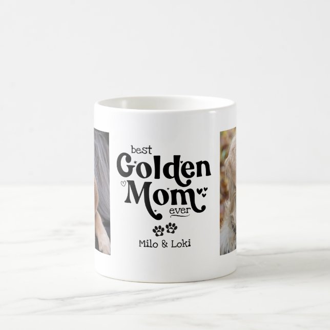 Taza De Café Mejor Mamá de Golden Retriever de Todos los Tiempo (Centro)