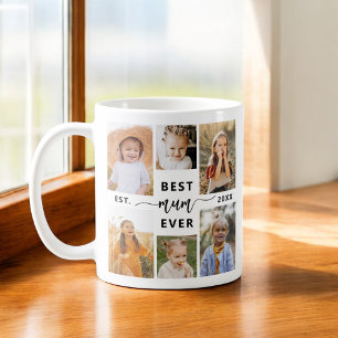 Taza De Café Mejor Mamá de la historia - Collage de fotos del D