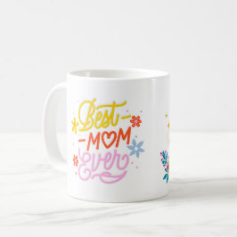 Taza De Café 🌈 Mejor Mamá De La Historia - Colorido Personaliz