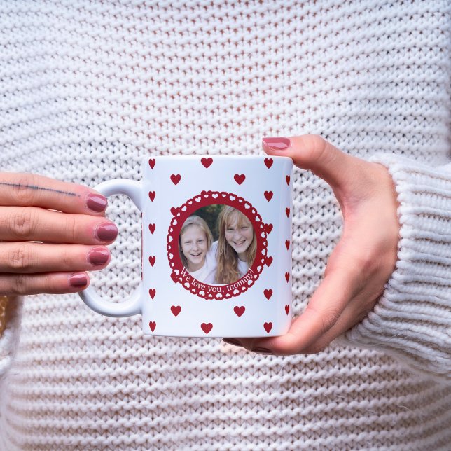 Taza De Café Mejor Mamá de la historia - Foto Personalizado Mug (Best Mum Ever - Custom Photo Mug with Love)