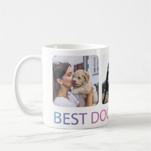 Taza De Café Mejor Mamá de Perro del Mundo Foto Collage Mascota