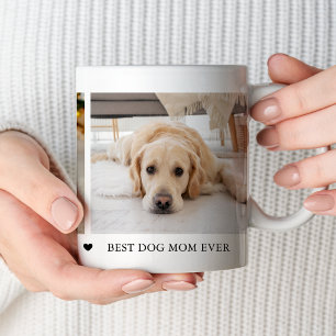 Taza De Café Mejor Mamá de Perro Personalizada Foto Collage