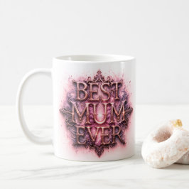 Taza De Café Mejor Mamá de siempre cita mariposa rosa
