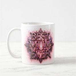Taza De Café Mejor Mamá de siempre cita mariposa rosa