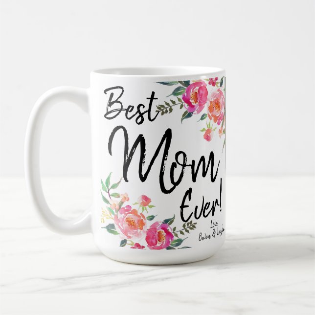 Taza De Café mejor mamá de todos los tiempos con fotos y cita