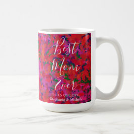 Taza De Café Mejor Mamá del Jardín Rojo Floral