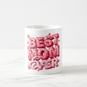 Taza De Café Mejor Mamá del Mundo Corazón Diseño 3D Regalo Ad