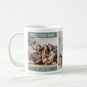 Taza De Café Mejor Mamá del Mundo Día de las Madres Foto Verde