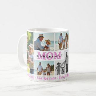 Taza De Café Mejor Mamá del Mundo Fotocolage, Personalizado, Fa