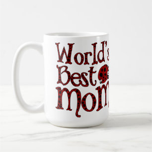 Taza De Café Mejor Mamá del Mundo Ladybugs