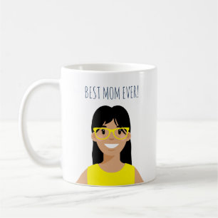 Taza De Café Mejor Mamá editable personalizada