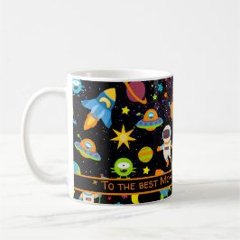 Taza De Café Mejor mamá en todo el espacio universal café negro