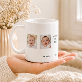 Taza De Café Mejor mamá familia collage de fotos niños