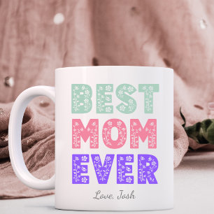 Taza De Café Mejor Mamá Jamás Floral Mug