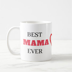 Taza De Café Mejor Mamá Moda Elegante Corazón Elegante