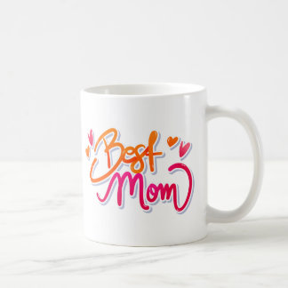 Taza De Café Mejor mamá neon con grafiti y corazones