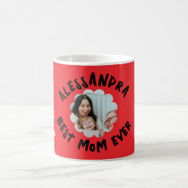 Taza De Café Mejor mamá nunca tipografía fotográfica monograma 