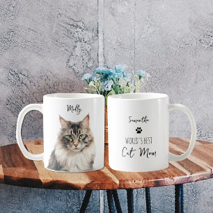 Taza De Café Mejor mamá / papá, Personalizado de gato forestal