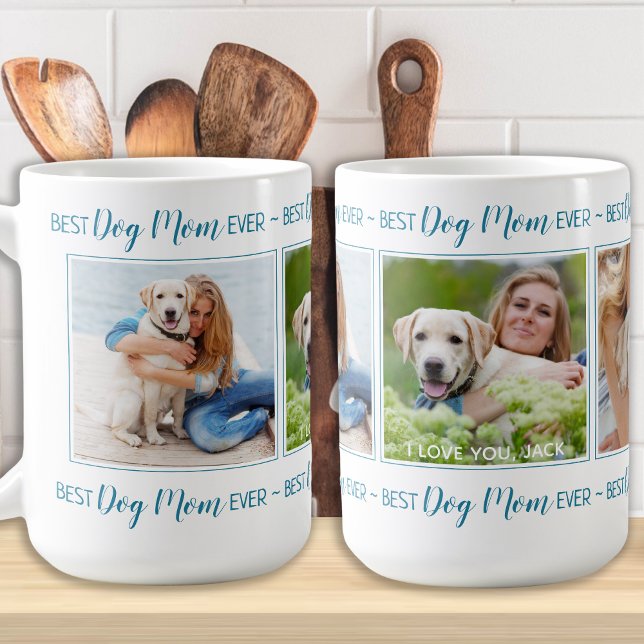 Taza De Café Mejor Mamá Perro Collage de fotos Café Mug (Subido por el creador)