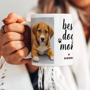 Taza De Café Mejor Mamá Perro Foto Huella de Pata