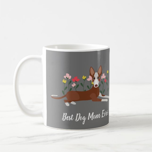 Taza De Café Mejor Mamá Perro Personalizada Nunca Podenco Flora