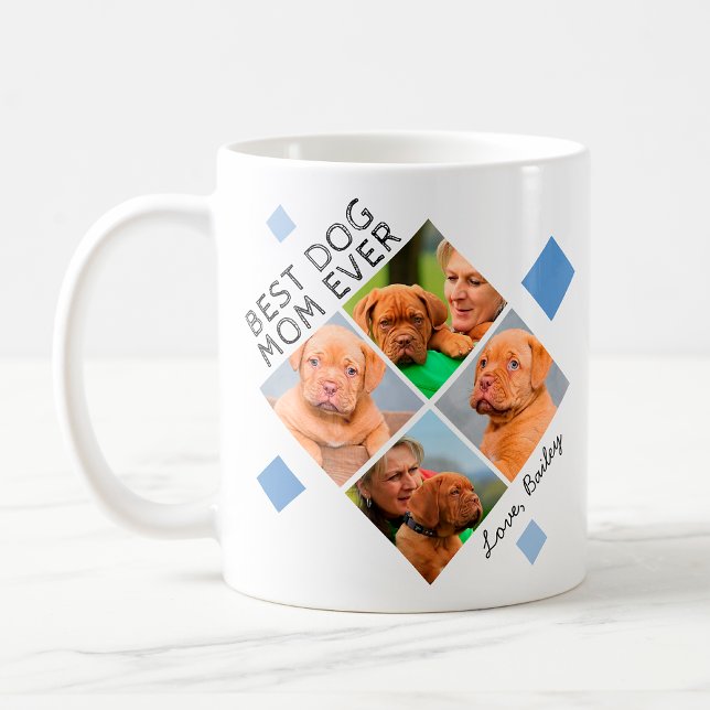 Taza De Café Mejor Mamá Perro Personalizado Collage de fotos y  (Subido por el creador)