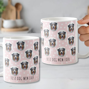 Taza De Café Mejor Mamá Perro Siempre Foto Cara Mascota Foto