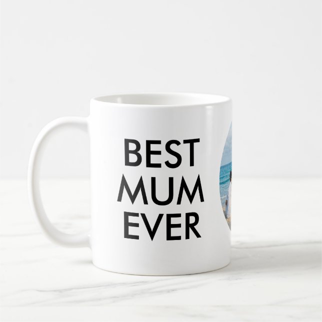 Taza De Café Mejor Mamá personalizada nunca Mug con foto (Izquierda)