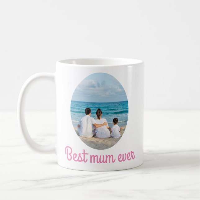 Taza De Café Mejor Mamá personalizada nunca Mug con foto (Izquierda)