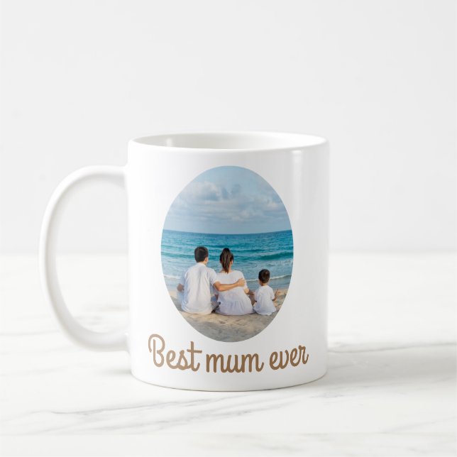 Taza De Café Mejor Mamá personalizada nunca Mug con foto (Izquierda)