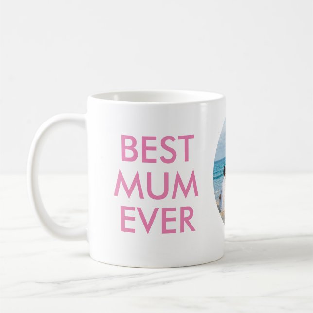 Taza De Café Mejor Mamá personalizada nunca Mug con foto (Izquierda)