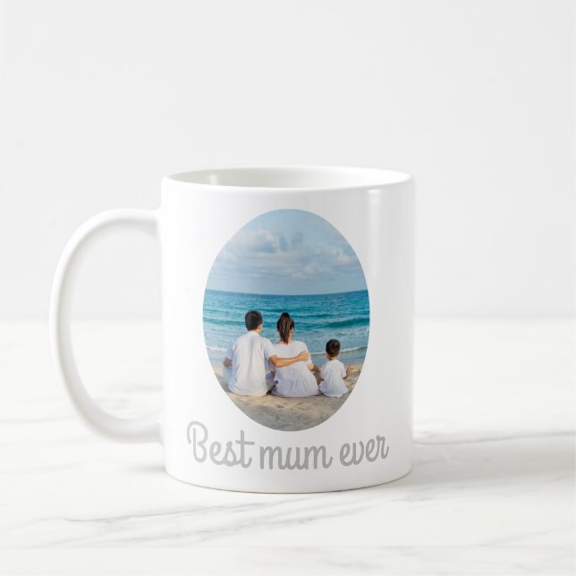 Taza De Café Mejor Mamá personalizada nunca Mug con foto (Izquierda)