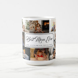 Taza De Café Mejor Mamá Personalizado Collage de fotos Moderno