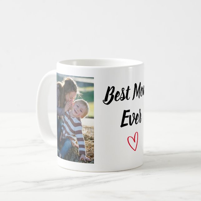 Taza De Café Mejor Mamá, Personalizado Foto Mug, Día de la Madr (Anverso izquierdo)