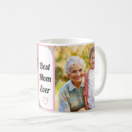 Taza De Café Mejor mamá Personalizado moderno foto con texto