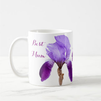 Taza De Café Mejor Mamá precioso lirio floral elegante chic