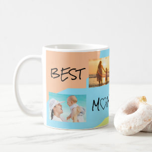 Taza De Café Mejor Mamá Siempre Colorida Collage de fotos