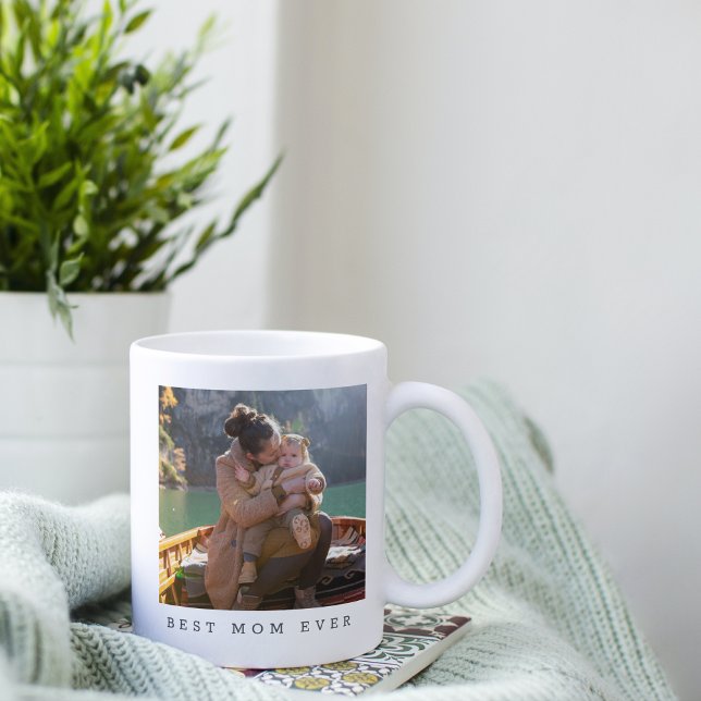 Taza De Café Mejor Mamá Siempre Con Foto Editable Personalizada (Subido por el creador)