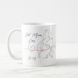 Taza De Café Mejor Mamá Siempre De Moda Un Corazón De Embarazo 