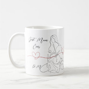 Taza De Café Mejor Mamá Siempre De Moda Un Corazón De Embarazo
