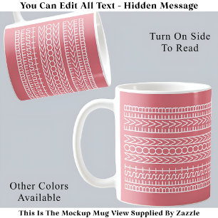 Taza De Café Mejor Mamá Siempre Oculto Mensaje 141WP Novedad Óp