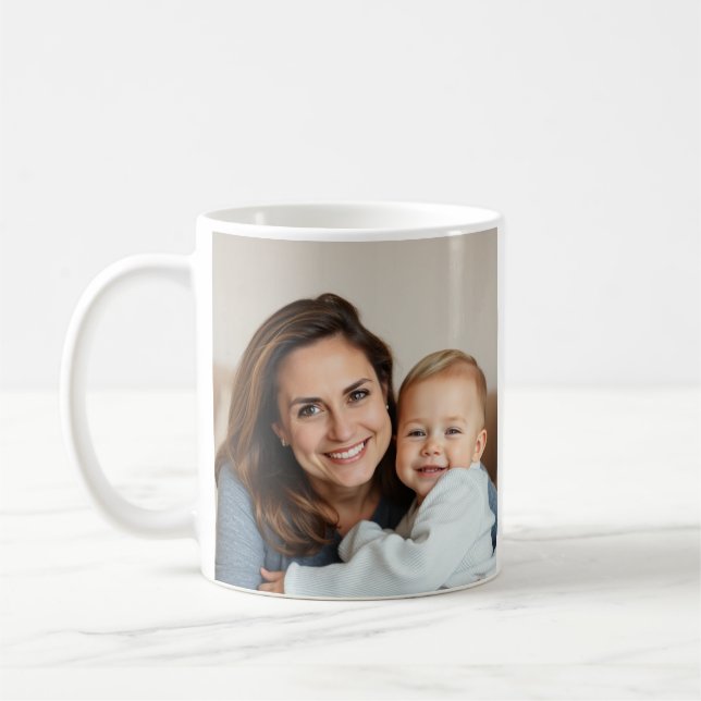 Taza De Café Mejor MOM nunca foto personalizada (Izquierda)