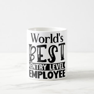 Taza De Café Mejor Mug de Empleados de Nivel de Entrada del Mun