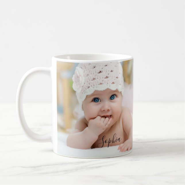 Taza De Café Mejor Mug de fotos del abuelo (Izquierda)