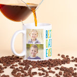 Taza De Café Mejor Mug de fotos del Personalizado de Papá Nunca<br><div class="desc">Personaliza esta taza con tu texto y fotos para crear un regalo único. Disponible en más colores.</div>