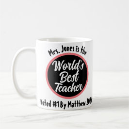 Taza De Café Mejor Mug de Maestros del Mundo Personalizado