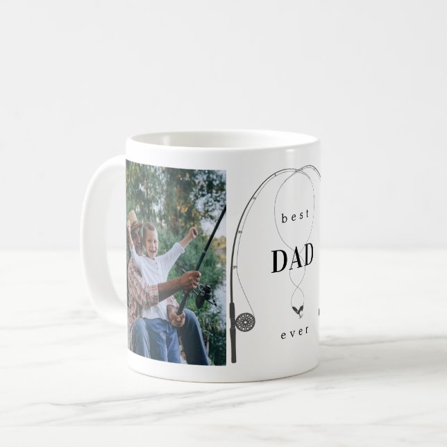 Taza De Café Mejor Mugre Fotográfico De Pescado De Papá Nunca (Anverso izquierdo)