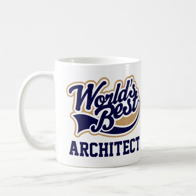 Taza De Café Mejor mundo de regalo de arquitectos (Izquierda)