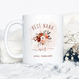 Taza De Café Mejor Nana Ever | Boho Terracotta Floral